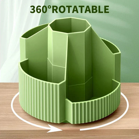 Rotating Desktop Stationery Organizer - 5 Slot Storage Box for Home Office School - ZOOMNSTORE