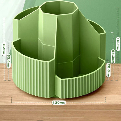 Rotating Desktop Stationery Organizer - 5 Slot Storage Box for Home Office School - ZOOMNSTORE