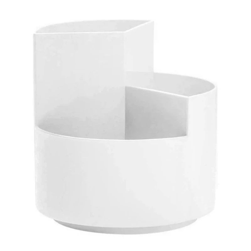 Rotating Pen Holder – Large Capacity 3-Grid Desk Organizer with Space Saving Design - ZOOMNSTORE