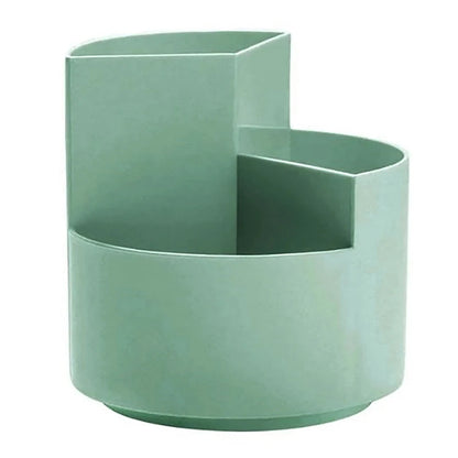 Rotating Pen Holder – Large Capacity 3-Grid Desk Organizer with Space Saving Design - ZOOMNSTORE