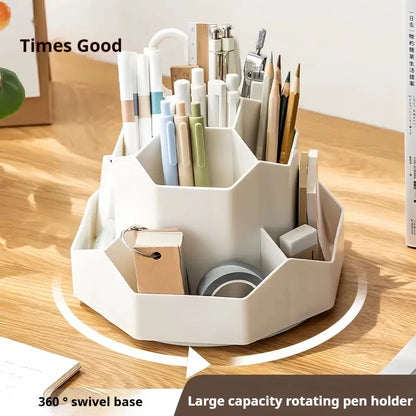 Rotating Pen Holder - Large Capacity 360 Degree Desk Organizer for Students - ZOOMNSTORE