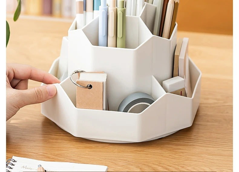 Rotating Pen Holder - Large Capacity 360 Degree Desk Organizer for Students - ZOOMNSTORE