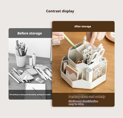 Rotating Pen Holder - Large Capacity 360 Degree Desk Organizer for Students - ZOOMNSTORE