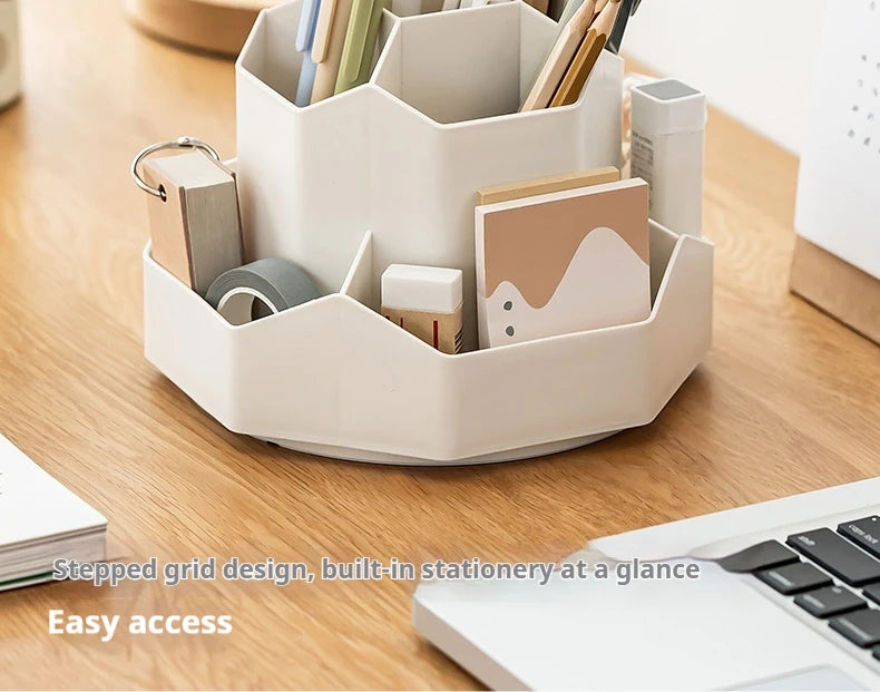 Rotating Pen Holder - Large Capacity 360 Degree Desk Organizer for Students - ZOOMNSTORE