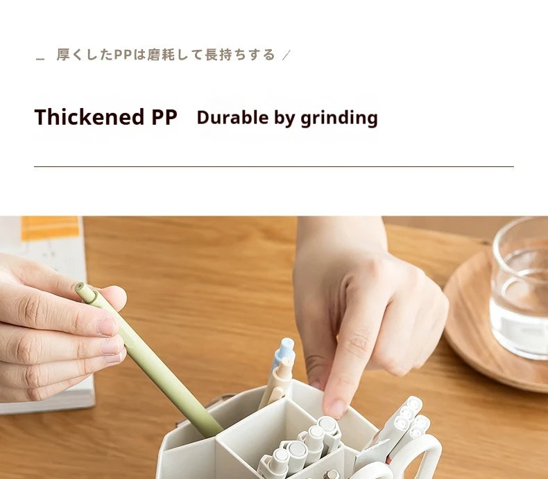 Rotating Pen Holder - Large Capacity 360 Degree Desk Organizer for Students - ZOOMNSTORE