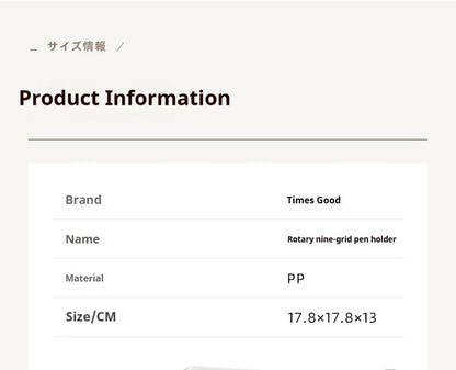 Rotating Pen Holder - Large Capacity 360 Degree Desk Organizer for Students - ZOOMNSTORE