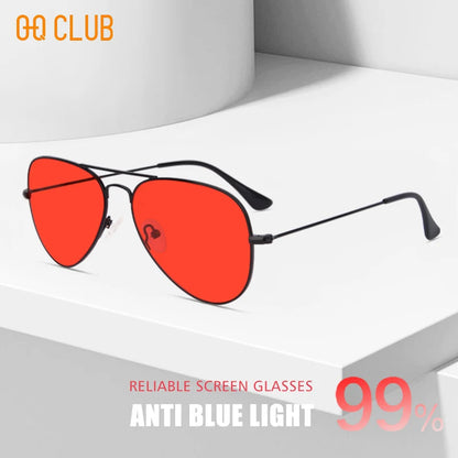 Round Blue Light Glasses – Unisex Oval Eyeglass Frames with Blue Light Blocking Lenses - ZOOMNSTORE