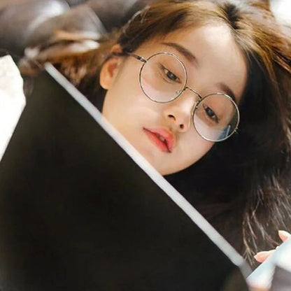 Round Metal Glasses - Unisex Plain Alloy Frame Eyeglasses for Wedding Party - ZOOMNSTORE