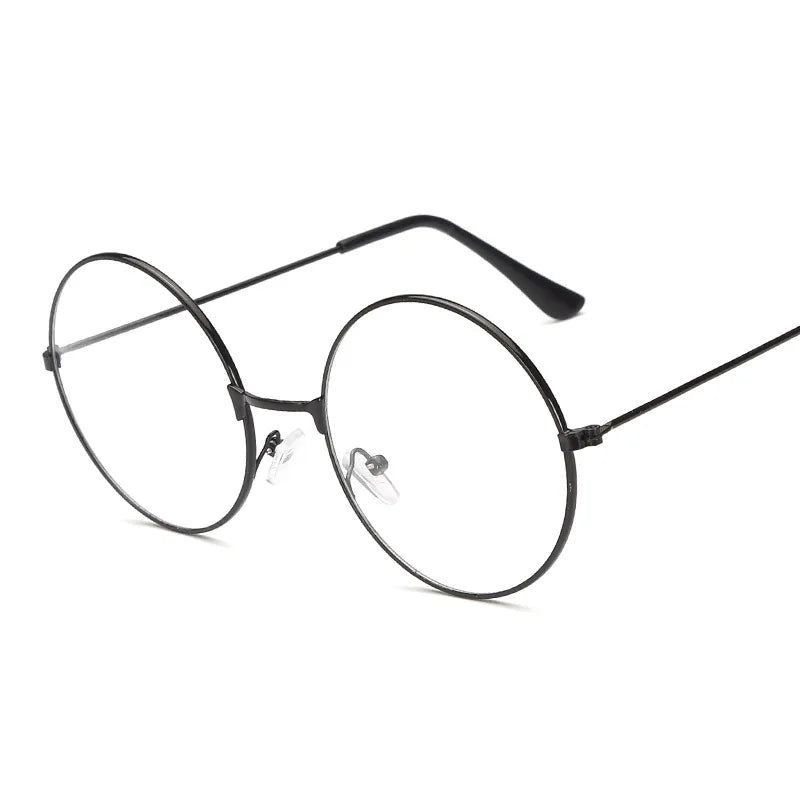 Round Metal Glasses - Unisex Plain Alloy Frame Eyeglasses for Wedding Party - ZOOMNSTORE