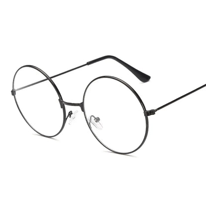 Round Metal Glasses - Unisex Plain Alloy Frame Eyeglasses for Wedding Party - ZOOMNSTORE