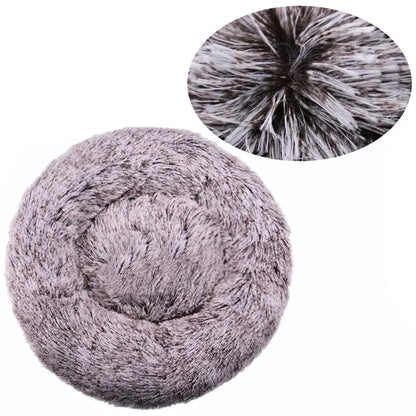 Round Pet Bed | Large Dog Bed Soft Plush Dog House Cozy Winter Sleeping - ZOOMNSTORE