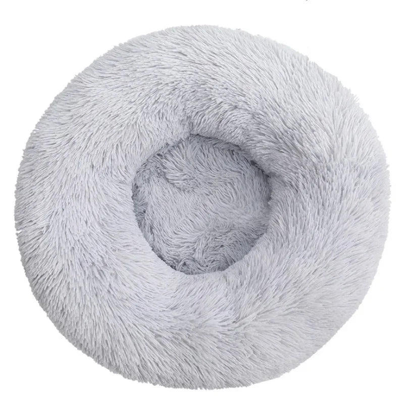Round Pet Bed | Large Dog Bed Soft Plush Dog House Cozy Winter Sleeping - ZOOMNSTORE