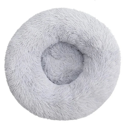Round Pet Bed | Large Dog Bed Soft Plush Dog House Cozy Winter Sleeping - ZOOMNSTORE