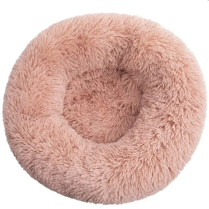 Round Pet Bed | Large Dog Bed Soft Plush Dog House Cozy Winter Sleeping - ZOOMNSTORE