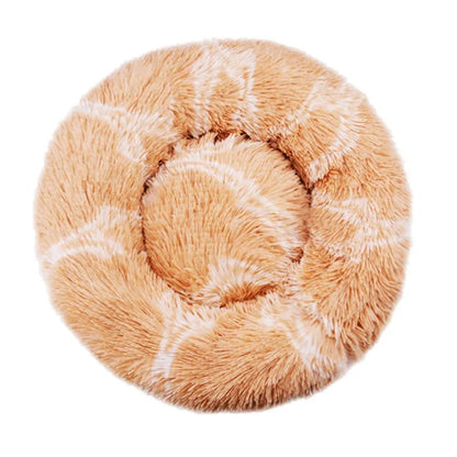 Round Pet Bed | Large Dog Bed Soft Plush Dog House Cozy Winter Sleeping - ZOOMNSTORE