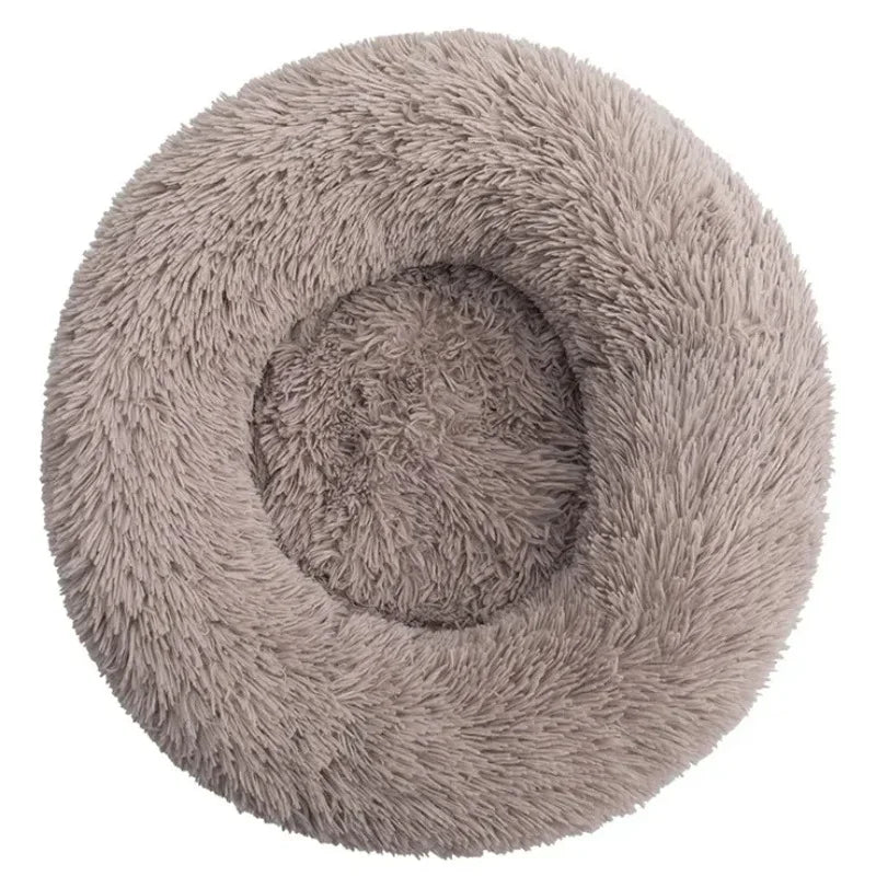 Round Pet Bed | Large Dog Bed Soft Plush Dog House Cozy Winter Sleeping - ZOOMNSTORE