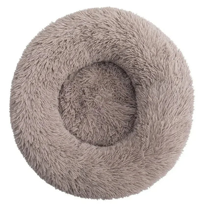 Round Pet Bed | Large Dog Bed Soft Plush Dog House Cozy Winter Sleeping - ZOOMNSTORE