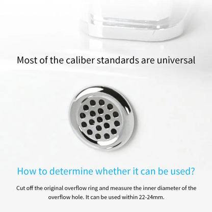 Bath Sink Round Ring Overflow Cover Spare Sink Basin Plastic Tidy Trim Bathroom Ceramic Basin ceramic pots overflow ring - ZOOMNSTORE