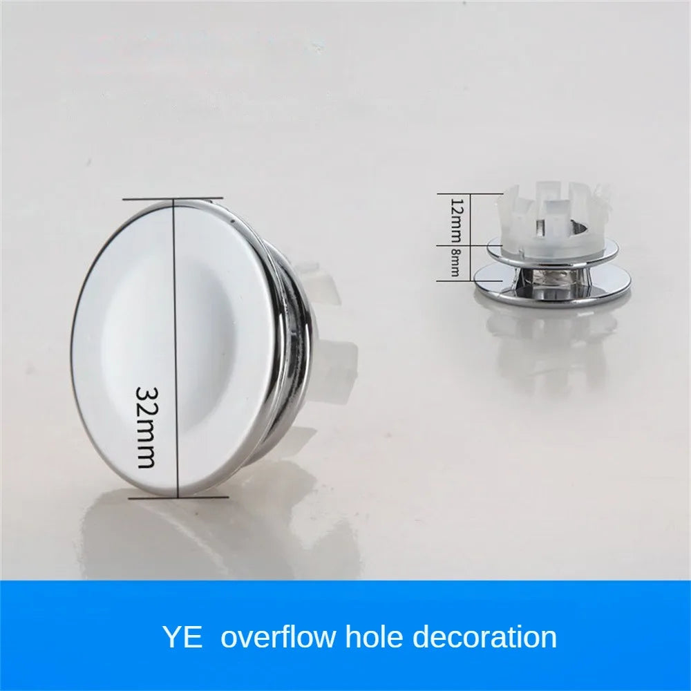 Bath Sink Round Ring Overflow Cover Spare Sink Basin Plastic Tidy Trim Bathroom Ceramic Basin ceramic pots overflow ring - ZOOMNSTORE