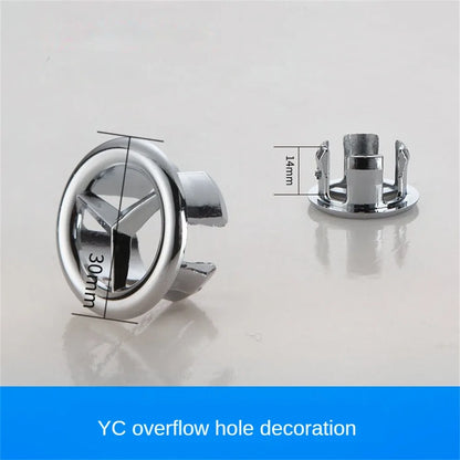 Bath Sink Round Ring Overflow Cover Spare Sink Basin Plastic Tidy Trim Bathroom Ceramic Basin ceramic pots overflow ring - ZOOMNSTORE