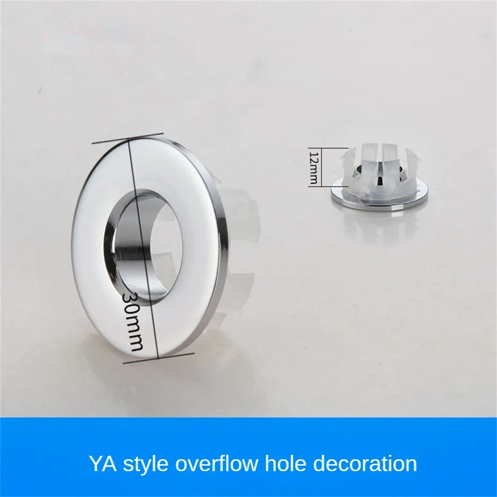 Bath Sink Round Ring Overflow Cover Spare Sink Basin Plastic Tidy Trim Bathroom Ceramic Basin ceramic pots overflow ring - ZOOMNSTORE