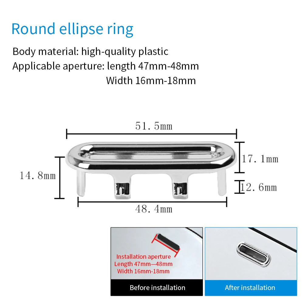 Bath Sink Round Ring Overflow Cover Spare Sink Basin Plastic Tidy Trim Bathroom Ceramic Basin ceramic pots overflow ring - ZOOMNSTORE