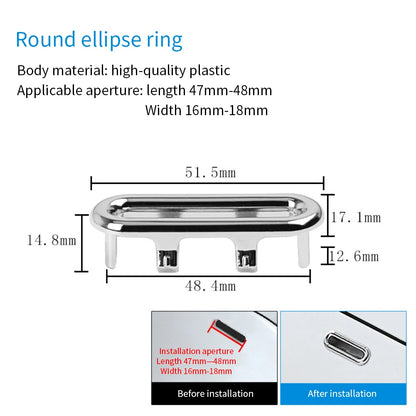 Bath Sink Round Ring Overflow Cover Spare Sink Basin Plastic Tidy Trim Bathroom Ceramic Basin ceramic pots overflow ring - ZOOMNSTORE