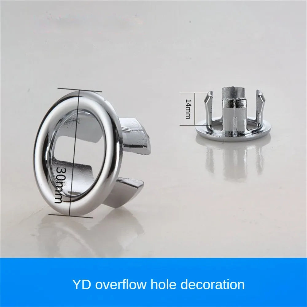 Bath Sink Round Ring Overflow Cover Spare Sink Basin Plastic Tidy Trim Bathroom Ceramic Basin ceramic pots overflow ring - ZOOMNSTORE