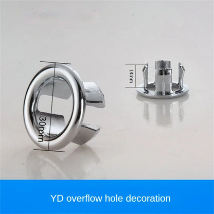 Bath Sink Round Ring Overflow Cover Spare Sink Basin Plastic Tidy Trim Bathroom Ceramic Basin ceramic pots overflow ring - ZOOMNSTORE
