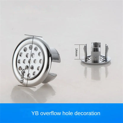 Bath Sink Round Ring Overflow Cover Spare Sink Basin Plastic Tidy Trim Bathroom Ceramic Basin ceramic pots overflow ring - ZOOMNSTORE