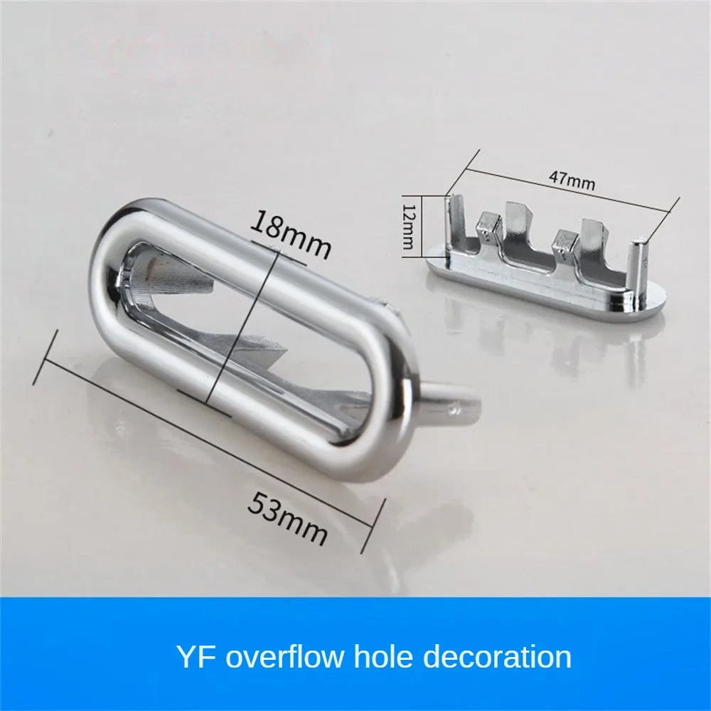Bath Sink Round Ring Overflow Cover Spare Sink Basin Plastic Tidy Trim Bathroom Ceramic Basin ceramic pots overflow ring - ZOOMNSTORE