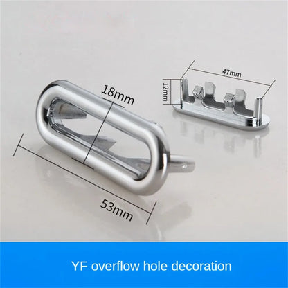Bath Sink Round Ring Overflow Cover Spare Sink Basin Plastic Tidy Trim Bathroom Ceramic Basin ceramic pots overflow ring - ZOOMNSTORE