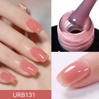 Nude Crystal Rubber Base Gel - 7ml Semi-Permanent Soak Off UV LED Nail Varnish - ZOOMNSTORE