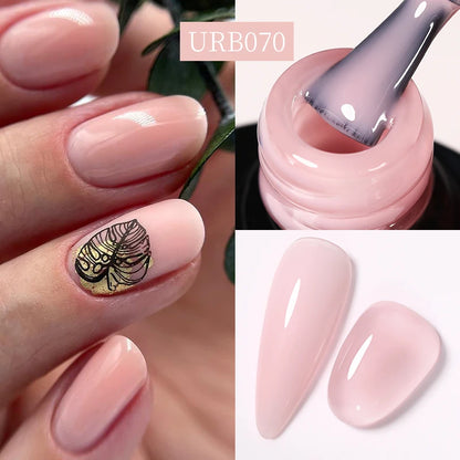 Nude Crystal Rubber Base Gel - 7ml Semi-Permanent Soak Off UV LED Nail Varnish - ZOOMNSTORE