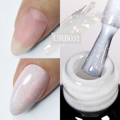 Nude Crystal Rubber Base Gel - 7ml Semi-Permanent Soak Off UV LED Nail Varnish - ZOOMNSTORE