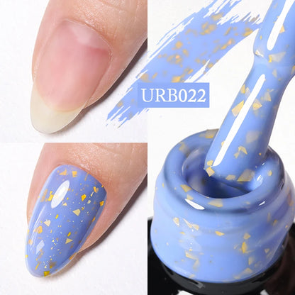 Nude Crystal Rubber Base Gel - 7ml Semi-Permanent Soak Off UV LED Nail Varnish - ZOOMNSTORE