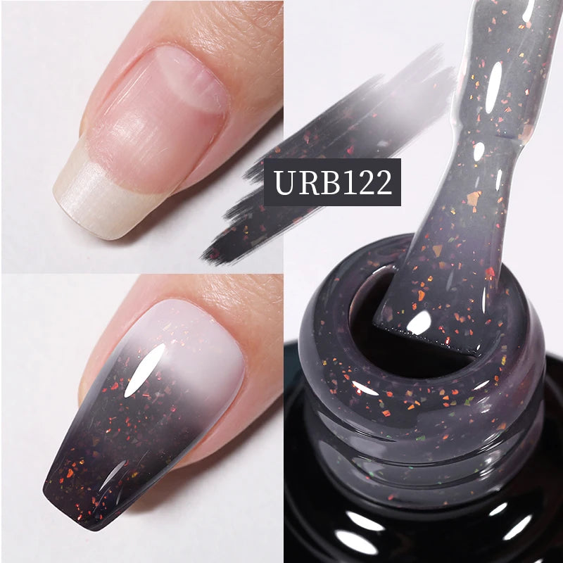 Nude Crystal Rubber Base Gel - 7ml Semi-Permanent Soak Off UV LED Nail Varnish - ZOOMNSTORE