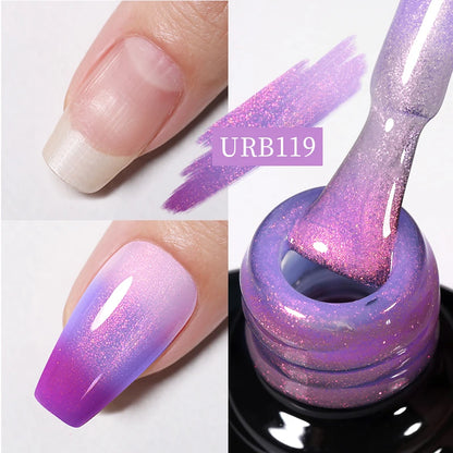 Nude Crystal Rubber Base Gel - 7ml Semi-Permanent Soak Off UV LED Nail Varnish - ZOOMNSTORE