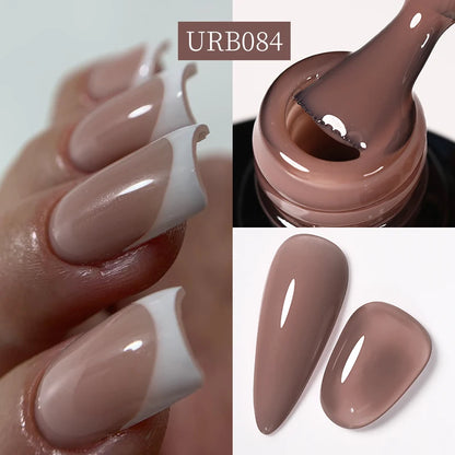 Nude Crystal Rubber Base Gel - 7ml Semi-Permanent Soak Off UV LED Nail Varnish - ZOOMNSTORE