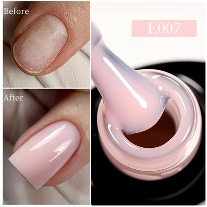 Nude Crystal Rubber Base Gel - 7ml Semi-Permanent Soak Off UV LED Nail Varnish - ZOOMNSTORE