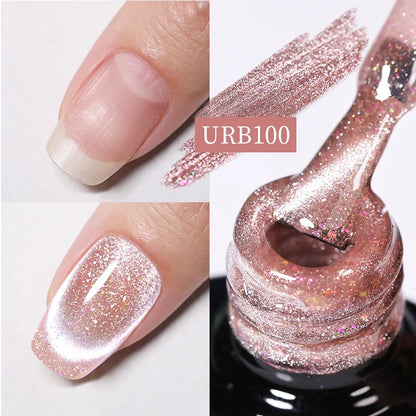 Nude Crystal Rubber Base Gel - 7ml Semi-Permanent Soak Off UV LED Nail Varnish - ZOOMNSTORE