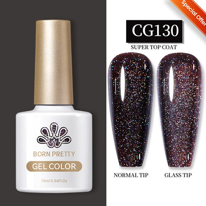 Milky Pink Rubber Base Gel Nail Polish - Glitter Semi-Permanent UV LED Varnish 15ml - ZOOMNSTORE