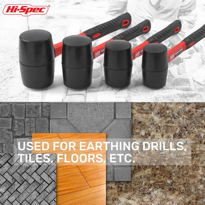 Heavy Duty Rubber Mallet - Double Faced Mini Hammer 8121624 Oz - ZOOMNSTORE