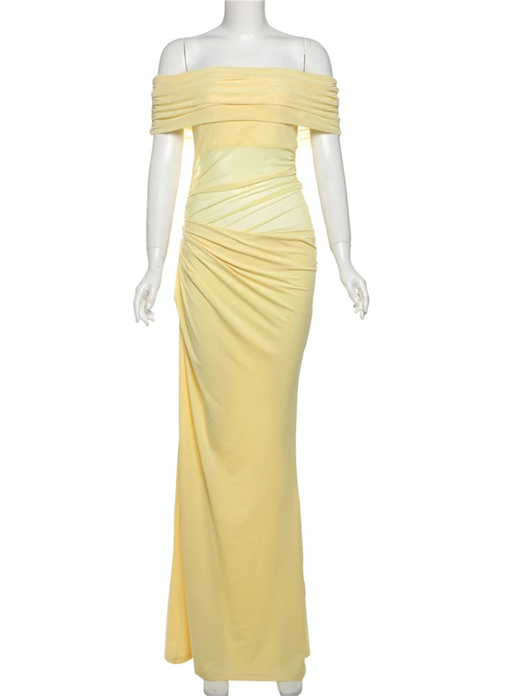 Ruched Bodycon Dress – Mesh Patchwork Sheath With Slash Neck & Short Sleeves - ZOOMNSTORE