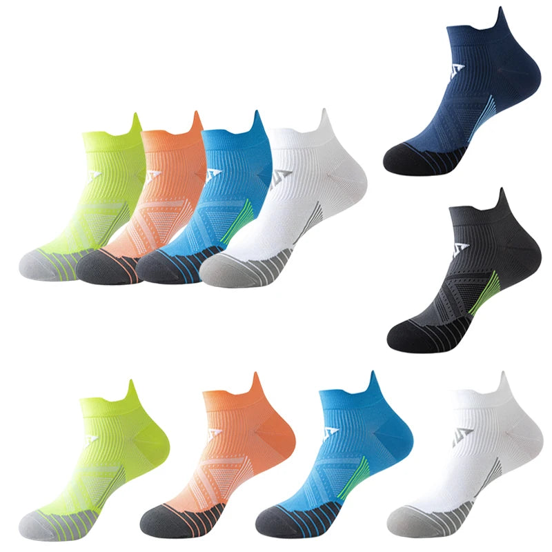 Running Ankle Socks - 4 Pairs Athletic Breathable Mesh Quick Dry Socks for Men & Women - ZOOMNSTORE