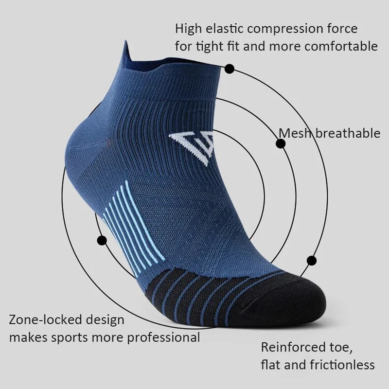 Running Ankle Socks - 4 Pairs Athletic Breathable Mesh Quick Dry Socks for Men & Women - ZOOMNSTORE