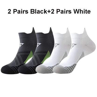 Running Ankle Socks - 4 Pairs Athletic Breathable Mesh Quick Dry Socks for Men & Women - ZOOMNSTORE