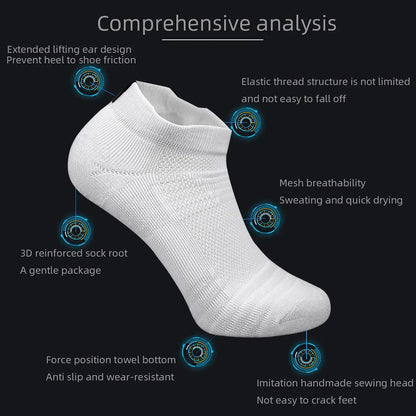 Running Ankle Socks - Cushioned Short Sports Socks for Men & Women | Breathable, Moisture Wicking - ZOOMNSTORE
