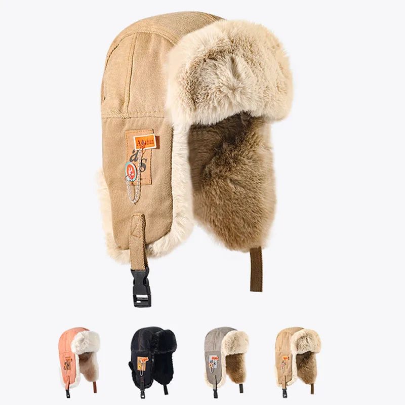 Russian Ushanka Hat – Thick Winter Fur Hat With Earflaps | Unisex Ski Cap - ZOOMNSTORE