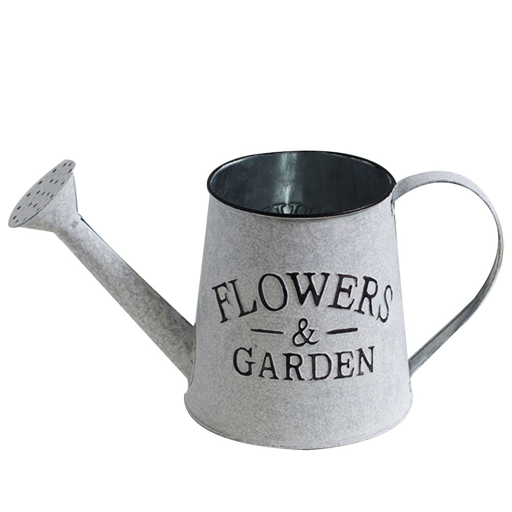 Rustic Iron Flower Vase - Decorative Metal Jug & Portable Watering Can for Wedding Table Centerpiece - ZOOMNSTORE